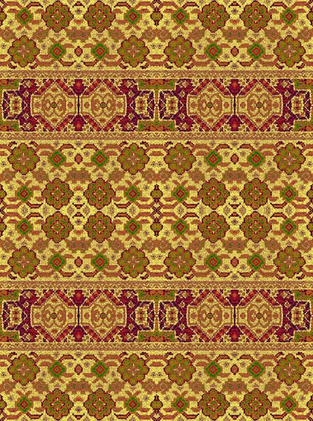 A pattern of floral and geometric elements for carpet, bedding — Stock Photo, Image